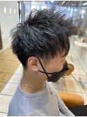 メンズツーブロック×ニュアンスパーマ【刈り上げ×ツーブロ】