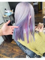 ガルボ ヘアー(garbo hair) #ハイトーン#インナーカラー#10代#20代#高知