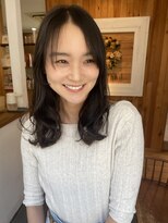 大人ロング/レイヤーカット/水素カラー/ピンクベージュ/卵型