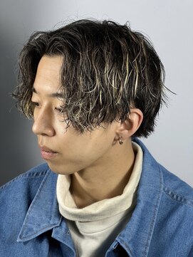 ヒロギンザ 大阪本店(HIRO GINZA) ツイストスパイラルパーマ×メッシュ