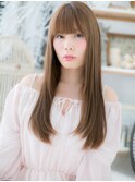 透け感☆大人かわいい小顔ミルキーベージュc5越谷20代30代40代