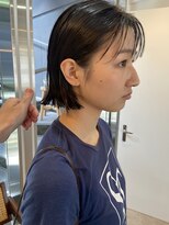 パープル(PURPLE)&nbsp;切りっぱなしボブ☆黒髪ボブ