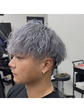 ウェーブ(WAVE) ブリーチパーマ/ツイスパ/シルバーアッシュ/シルバーヘア