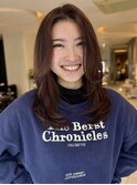 柔らかアースカラーのミディアムレイヤー☆
