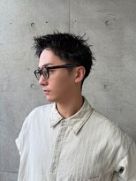 トゥイン 八王子(TWIN)&nbsp;スパイキーショート　ツイストスパイラルパーマ　ブルーブラック