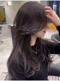 かきあげ前髪 ロングレイヤー レイヤーカット