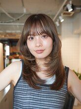 ラヴィズム 長岡店(LUVISM) 韓国/顔周りレイヤー/ダブルカラー/ベージュ/前髪新潟長岡宮関