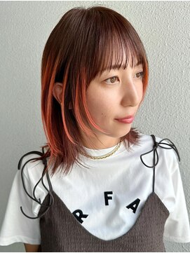 リアラバイアルティナ 船橋店(Liara by artina) コーラルオレンジ/ナチュラルブラウン/ハッシュボブ