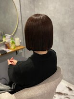 アオアクア 新越谷店(AO-AQUA)&nbsp;ナチュラルブラウン・重ためショート・質感調整スタイル・韓国風