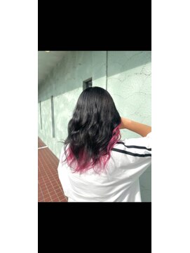 インナーカラー☆原色ピンク