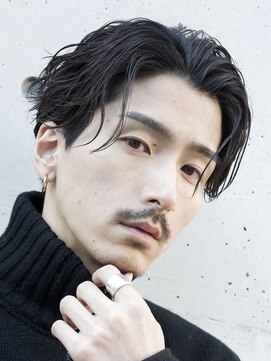 フィフス(fifth) 原宿メンズセンターパートニュアンスフェザーパーマルーズパーマ