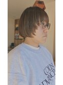 30代40代小顔マッシュ丸みボブ◎透明感アッシュグレージュ