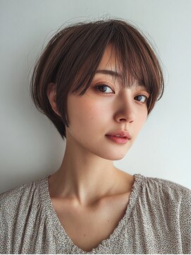 ロディーナ 大口 新子安(rodina) ピンクベージュ/アンブレラカラー/クールショート/前髪/大口子安