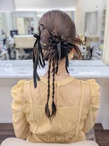 京都ヘアセット着付け専門サロン 夢館 五条店(yumeyakata)&nbsp;カチモリロープ編みアレンジ