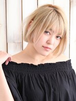 パティオン(PATIONN)&nbsp;ストーレートヘアとハイトーンのギャップが可愛い大人ボブ☆
