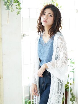 アビエクレール 河内花園(abije claire) かきあげミディアム★20代30代50代 髪質改善