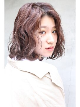 アンバースデー(UNBIRTHDAY) ピンクパープル/ボブ/ゆるウェーブ