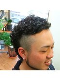 ハード系ツーブロックパーマ