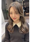 ショコラベージュ韓国ミディアムヘア