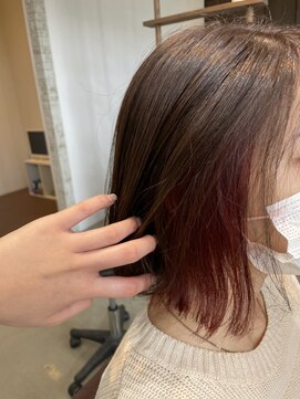 ラ メール ヘア デザイン(La mer HAIR DESIGN) インナーカラー/レッド