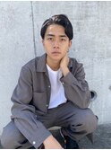 アップバングでワイルドに　オールバック　洗足