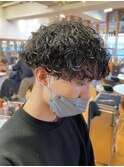 20代30代メンズツイストパーマ×束感オシャレ感ショート