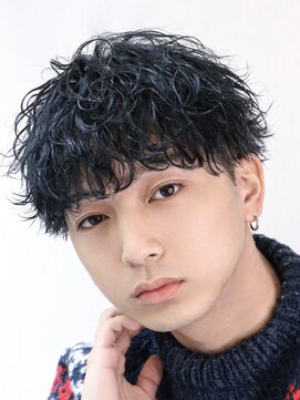 オーシャントーキョー 心斎橋(OCEAN TOKYO WEST) ツーブロック波巻きパーマメンズマッシュ