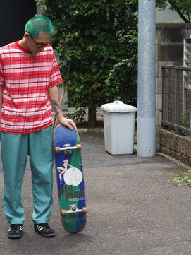 リブロ 三軒茶屋(LIBRO) ストリート×グリーンヘア