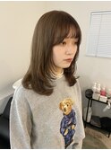 レイヤーカットミルクティーベージュ