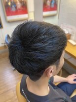 ギャロップヘアー メンズ2ブロック×ブルーブラックカラー