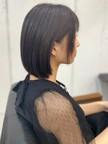 リッチ 菊名店(Rich)&nbsp;丸みボブ　ダークカラー　顔周りカット　ストレート　愛されボブ