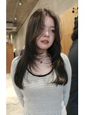 韓国風ナチュラルフェイスワンカールレイヤー×透明感カラー