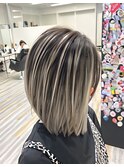 コントラストバレイヤージュ2/髪質改善/白髪ぼかし
