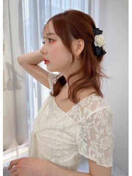 ボタン テンジン(VOTAN tenjin) 【votan_はまひ】顔周りカット/前髪カット/オレンジブラウン