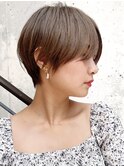 【Say.福岡】前髪なしショート×サイドバング×ヘーゼルベージュ