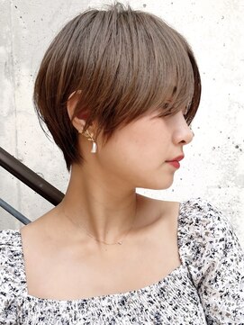 セイドット フクオカ(Say.FUKUOKA) 【Say.福岡】前髪なしショート×サイドバング×ヘーゼルベージュ