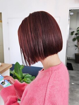 エイス 梅田 中津(Ace) ぷつっとボブ × ピラミンゴカラー