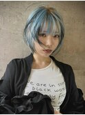 レイヤーカット/ウルフ/ホワイトブロンド/外ハネボブ/美髪