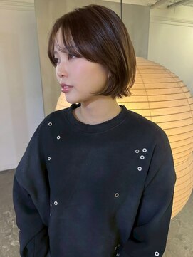 レイヤーボブ/大人ベージュ/透明感カラー