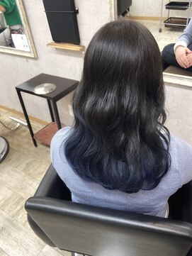 ノア ヘアデザイン 町田店(noa Hair Design) ブラック×ブルーグラデーション