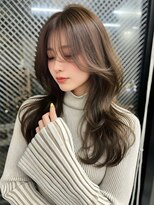 スターズレイ 本川越(STARS ray)&nbsp;くびれヘア 韓国風レイヤー 髪質改善 ベージュカラー 20代