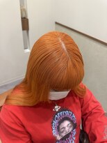 ハル 泉中央駅前店(hal) オレンジカラー/ブリーチカラー/ロング/hal 泉中央駅前店