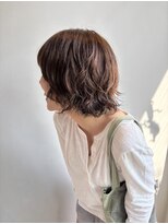 ブローチ(broche)&nbsp;ブラウンベージュ＋ボブパーマ