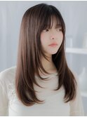 レイヤーカット/顔周りレイヤー/顔周りカット/ショコラブラウンg