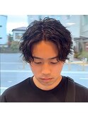 メンズ　パーマ　眉毛