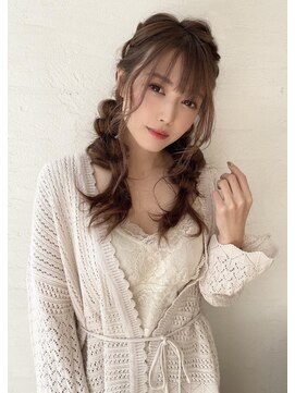 オーロ 西大寺店(ORO) ガーリーツイン編みおろしスタイル