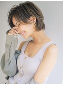 【generous柏】ショート×白髪ぼかしシルキーベージュ【前髪】