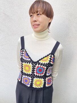 フェンヘアーアイス 中目黒(Fen.hair ici) マッシュウルフ小顔大人可愛いデザインカットチェリーブラウン