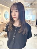 顔周りレイヤー　韓国レイヤーカット　髪質改善　横浜