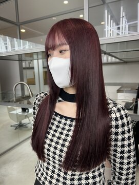 リタブランシェ(Lita branche) "ワインレッド×顔まわりレイヤー"